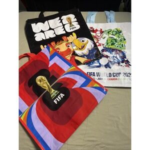 FIFA World Cup 2026 Bag Tote Reusable Grocery Shopping Eco NEW Set Of 3